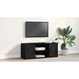 TV Cabinet Black oak 100 x 35 x 40 cm Engineered wood