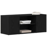 TV Cabinet Black oak 100 x 35 x 40 cm Engineered wood - Side View