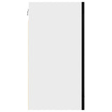 Hanging Glass Cabinet Black Oak 40x31x60 cm Engineered Wood - Close-Up Angle