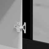 Hanging Glass Cabinet Black Oak 40x31x60 cm Engineered Wood
