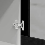 Hanging Glass Cabinet Black Oak 40x31x60 cm Engineered Wood - Extra Image