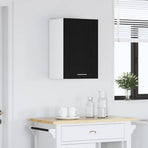 Hanging Cabinet Black Oak 40x31x60 cm Engineered Wood