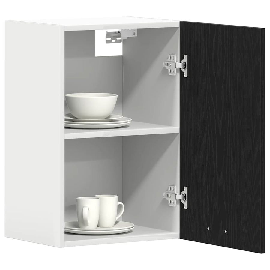 Hanging Cabinet Black Oak 40x31x60 cm Engineered Wood