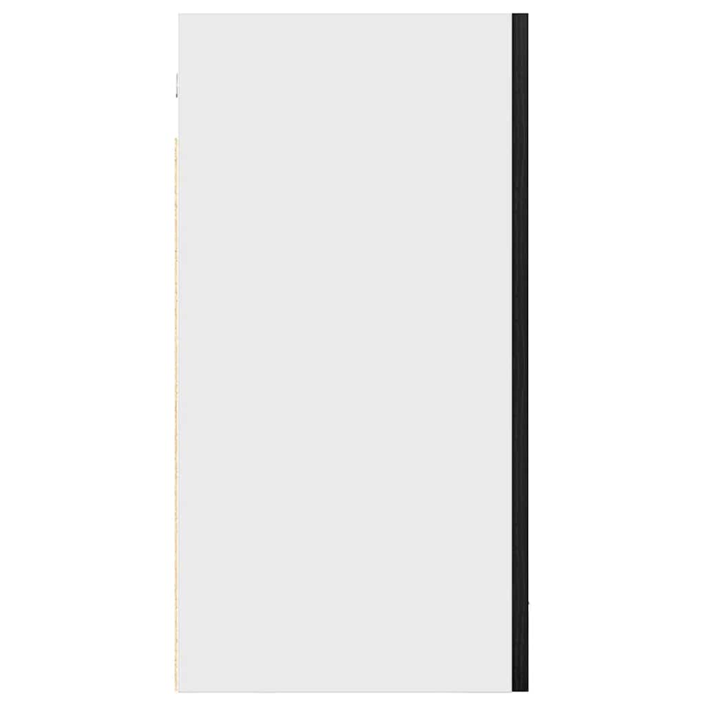 Hanging Cabinet Black Oak 40x31x60 cm Engineered Wood