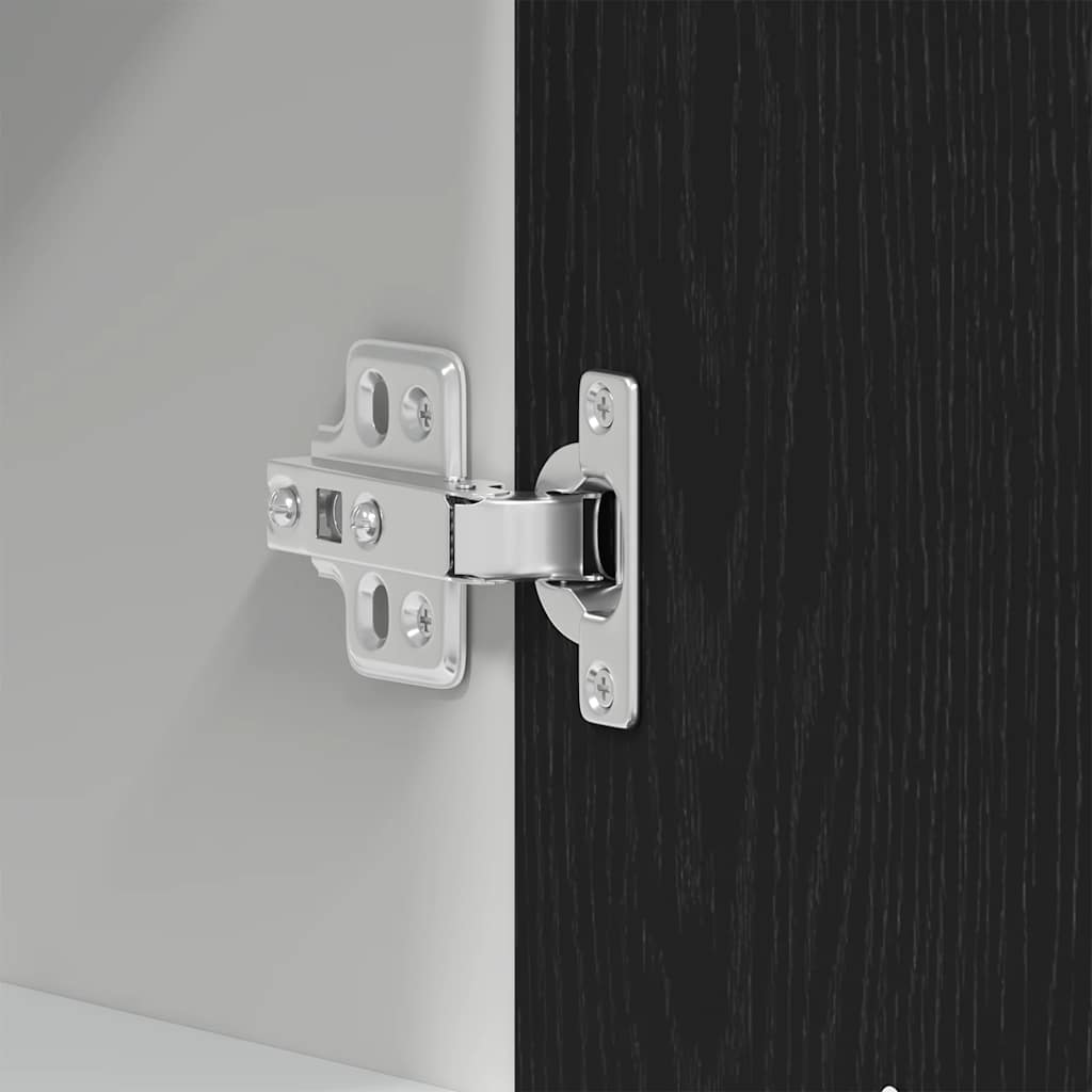 Hanging Cabinet Black Oak 40x31x60 cm Engineered Wood