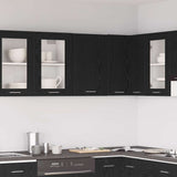 Hanging Cabinet Black Oak 40x31x60 cm Engineered Wood