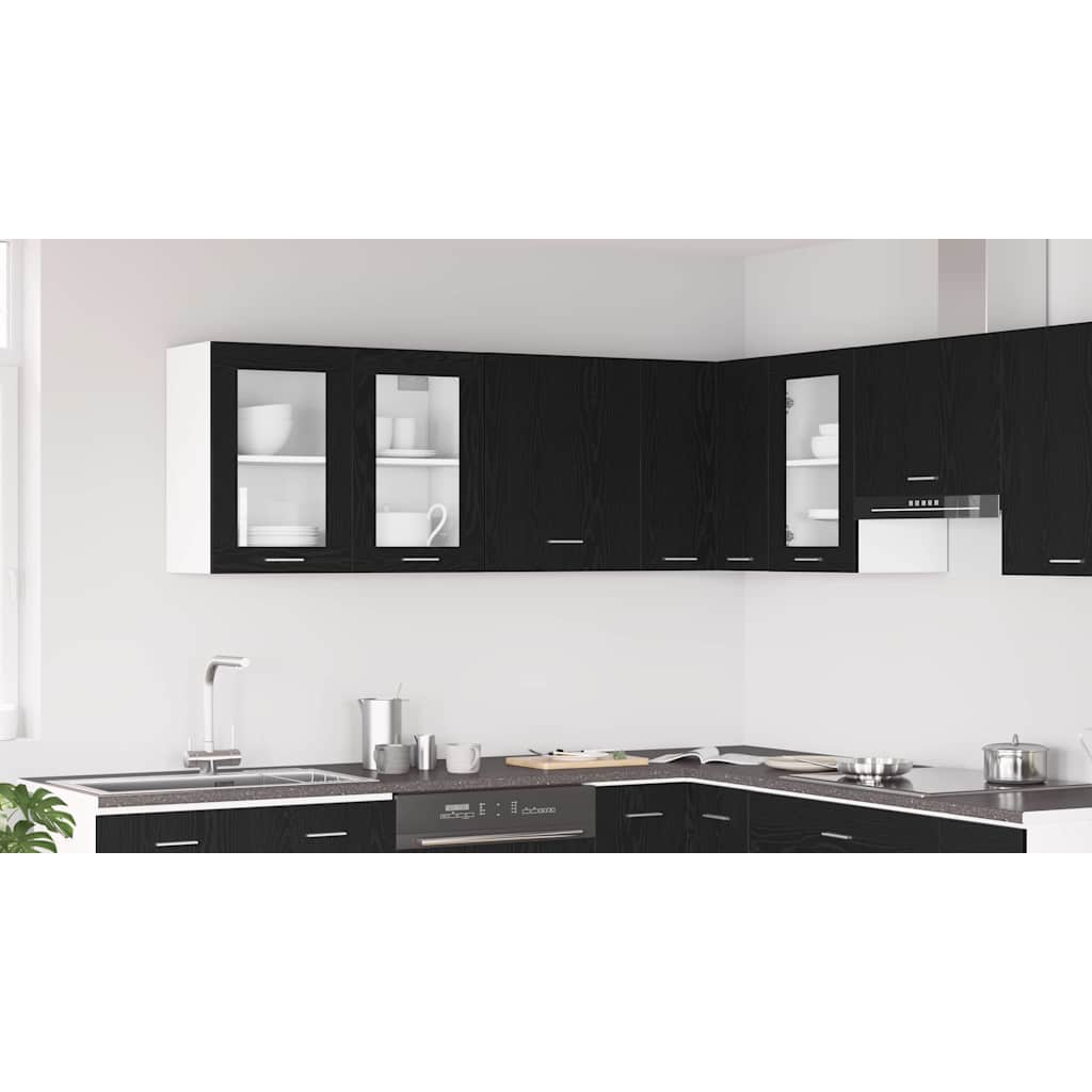 Hanging Cabinet Black Oak 50 x 31 x 60 cm Engineered Wood