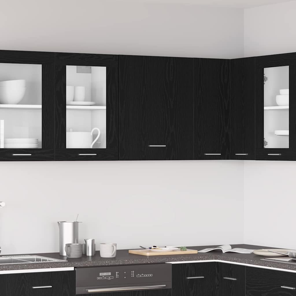 Hanging Cabinet Riga Black oak 50 x 31 x 60 cm Engineered Wood