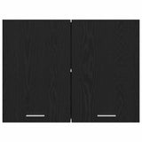 Hanging Cabinet Lyon Black Oak 80 x 31 x 60 cm Engineered Wood - Close-Up Angle