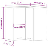 Hanging Cabinet Lyon Black Oak 57 x 57 x 60 cm Engineered Wood - Extra Image