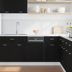 Dishwasher Panel "Lyon" Black Oak 45x1,5x67 cm Engineered Wood