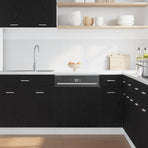 Dishwasher Panel "Lyon" Black Oak 60x1,5x67 cm Engineered Wood
