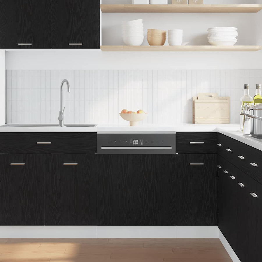 Dishwasher Panel "Lyon" Black Oak 60x1,5x67 cm Engineered Wood