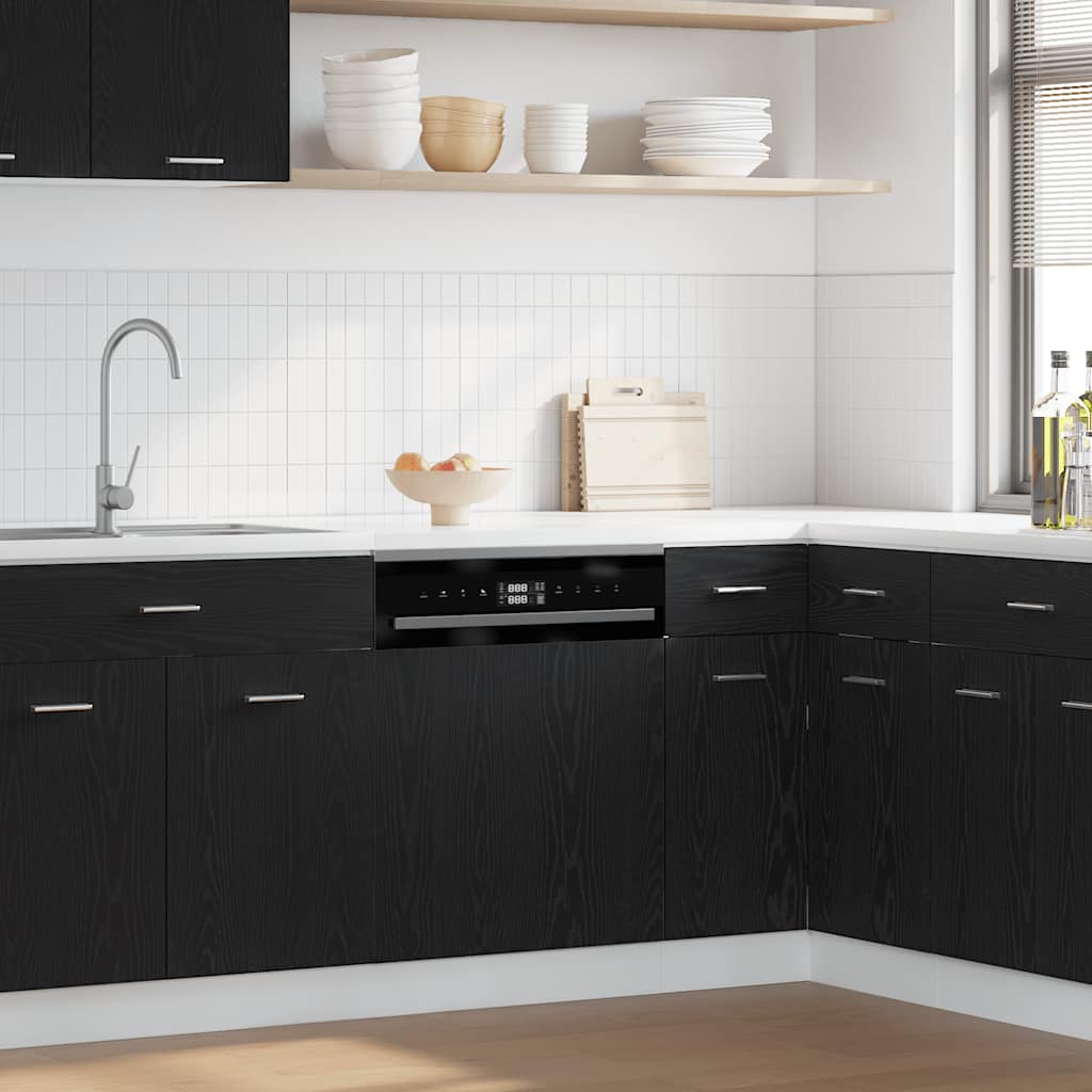 Dishwasher Panel "Lyon" Black Oak 60x1,5x67 cm Engineered Wood