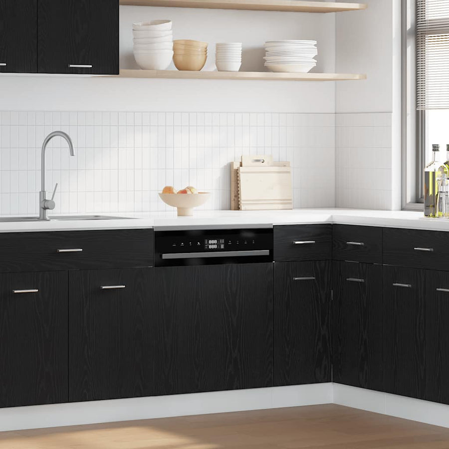 Dishwasher Panel "Lyon" Black Oak 60x1,5x67 cm Engineered Wood