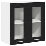 Hanging Cabinet Black Oak 60 x 31 x 60 cm Engineered Wood - Front View
