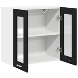 Hanging Cabinet Black Oak 60 x 31 x 60 cm Engineered Wood - 45-Degree Angle