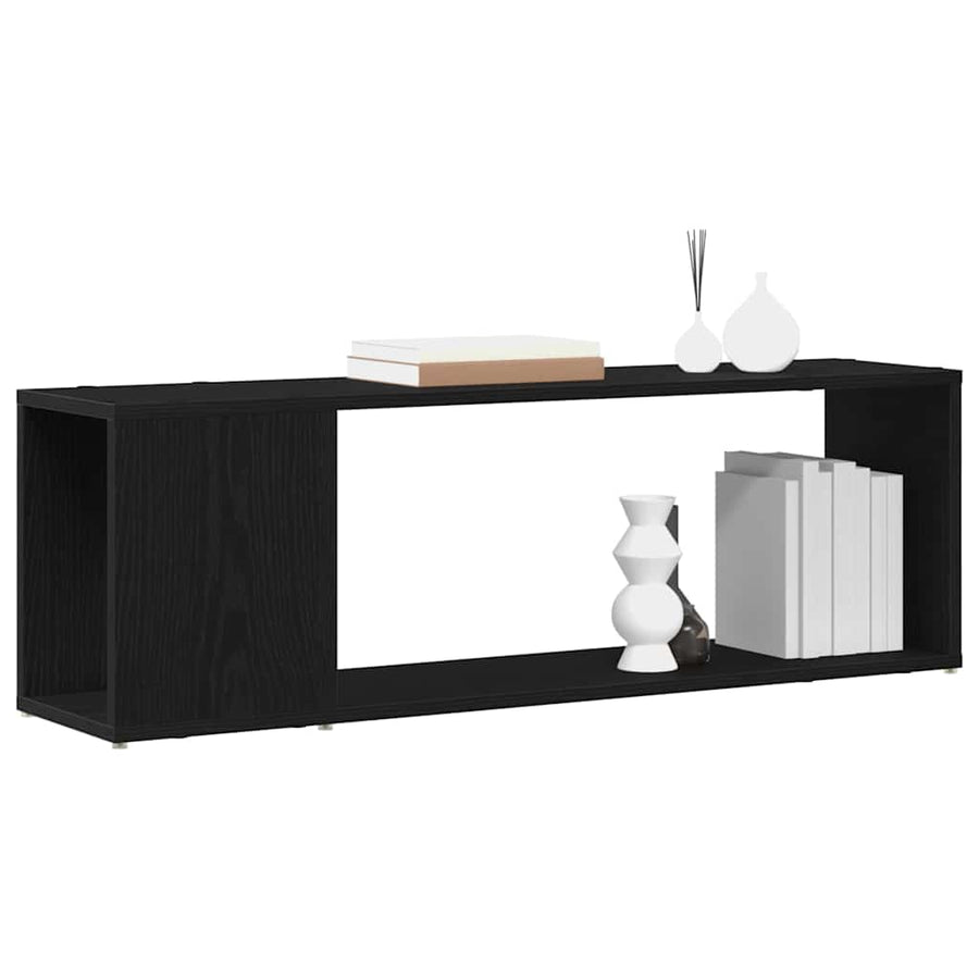 TV Cabinet Set 100 x 24 x 63 cm Black Engineered Wood
