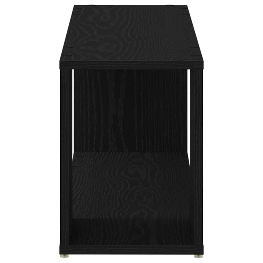 TV Cabinet Set 100 x 24 x 63 cm Black Engineered Wood