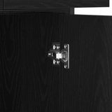 Sideboard with Drawer Black Oak 70 x 30 x 80 cm Engineered Wood - Extra Image