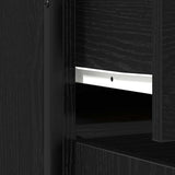 Sideboard with Drawer Black Oak 70 x 30 x 80 cm Engineered Wood - Extra Image