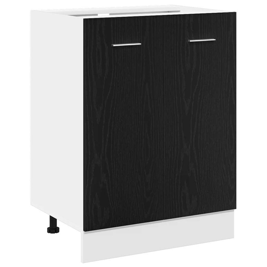 Bottom Cabinet Black Oak 60x46x81,5 cm Engineered Wood