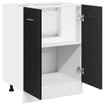 Bottom Cabinet Black Oak 60x46x81,5 cm Engineered Wood