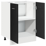 Bottom Cabinet Black Oak 60x46x81,5 cm Engineered Wood - 45-Degree Angle