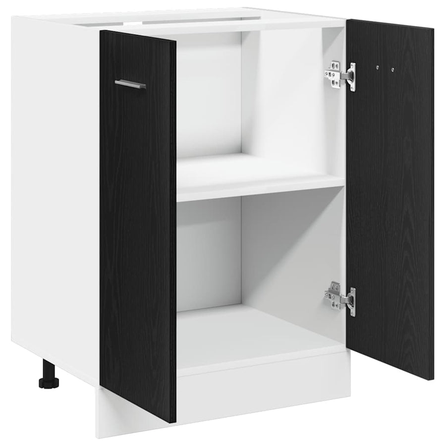 Bottom Cabinet Black Oak 60x46x81,5 cm Engineered Wood