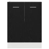 Bottom Cabinet Black Oak 60x46x81,5 cm Engineered Wood