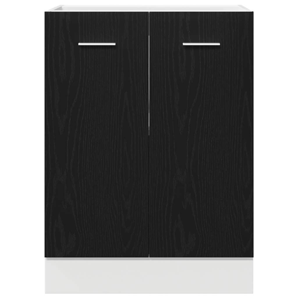 Bottom Cabinet Black Oak 60x46x81,5 cm Engineered Wood