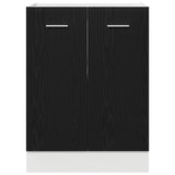 Bottom Cabinet Black Oak 60x46x81,5 cm Engineered Wood - Rear View