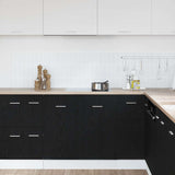 Sink Bottom Cabinet Black Oak 80x46x81.5 cm Engineered Wood - Side View