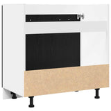 Sink Bottom Cabinet Black Oak 80x46x81.5 cm Engineered Wood - Low Angle