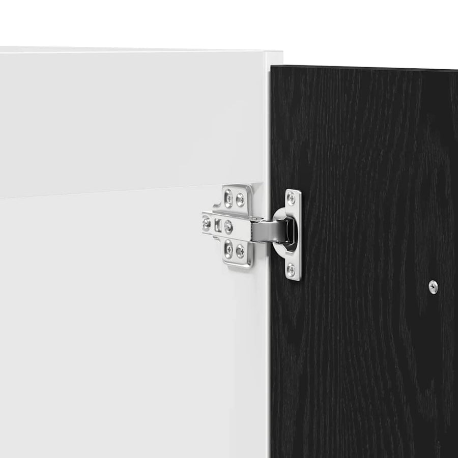 Sink Bottom Cabinet Black Oak 80x46x81.5 cm Engineered Wood