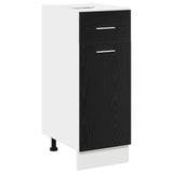 drawer-bottom-cabinet-riga-black-oak-30-x-46-x-81-5-cm - Front View