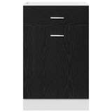 Hanging Cabinet Black Oak 50 x 46 x 81,5 cm Engineered Wood - Close-Up Angle
