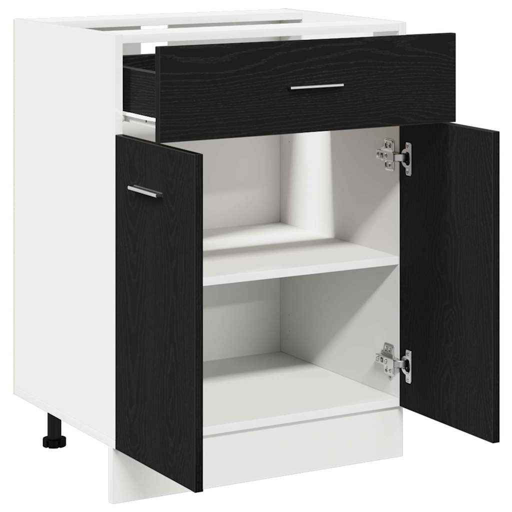 Hanging Cabinet Black Oak 60 x 46 x 81,5 cm Engineered Wood