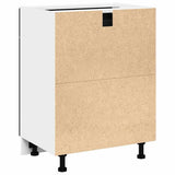 Hanging Cabinet Black Oak 60 x 46 x 81,5 cm Engineered Wood - Rear View