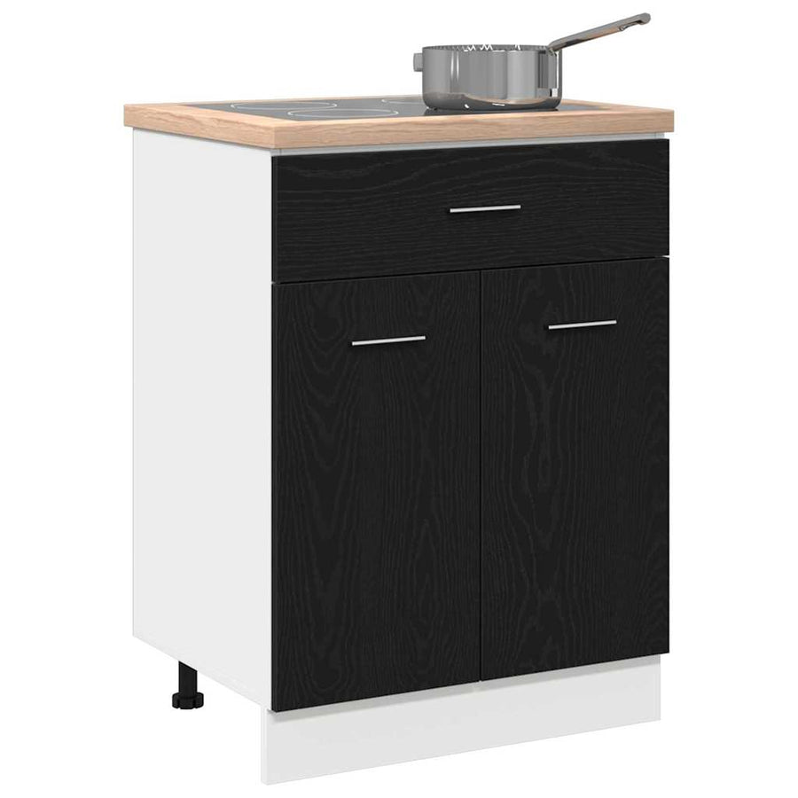 Hanging Cabinet Black Oak 60 x 46 x 81,5 cm Engineered Wood