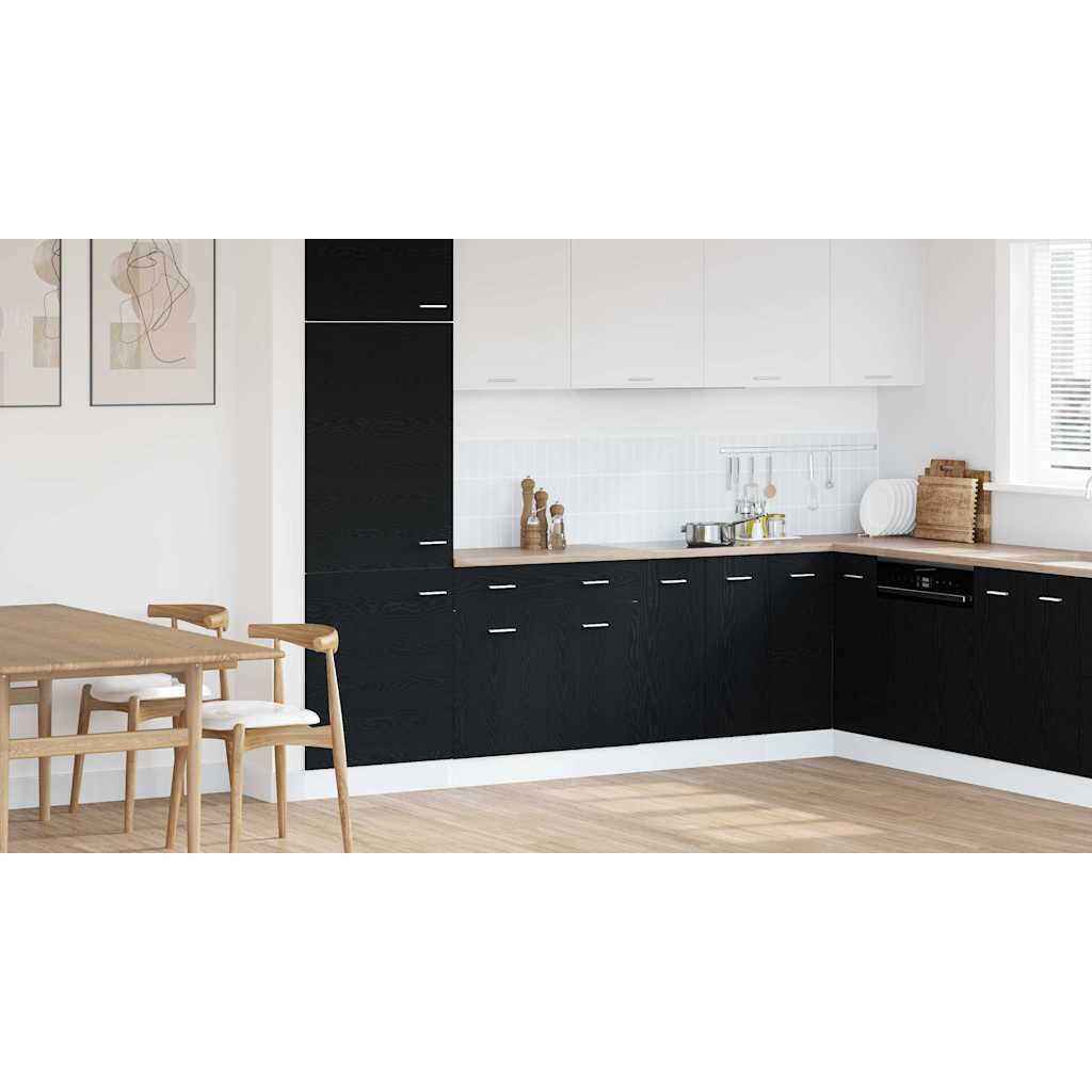 Hanging Cabinet Black Oak 80 x 31 x 81.5 cm Engineered Wood