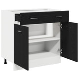 Hanging Cabinet Black Oak 80 x 31 x 81.5 cm Engineered Wood