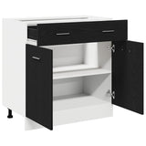 Cabinet with Drawer with Shelf Riga Black oak 80 x 46 x 81,5 cm - 45-Degree Angle