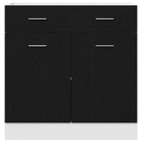 Hanging Cabinet Black Oak 80 x 31 x 81.5 cm Engineered Wood