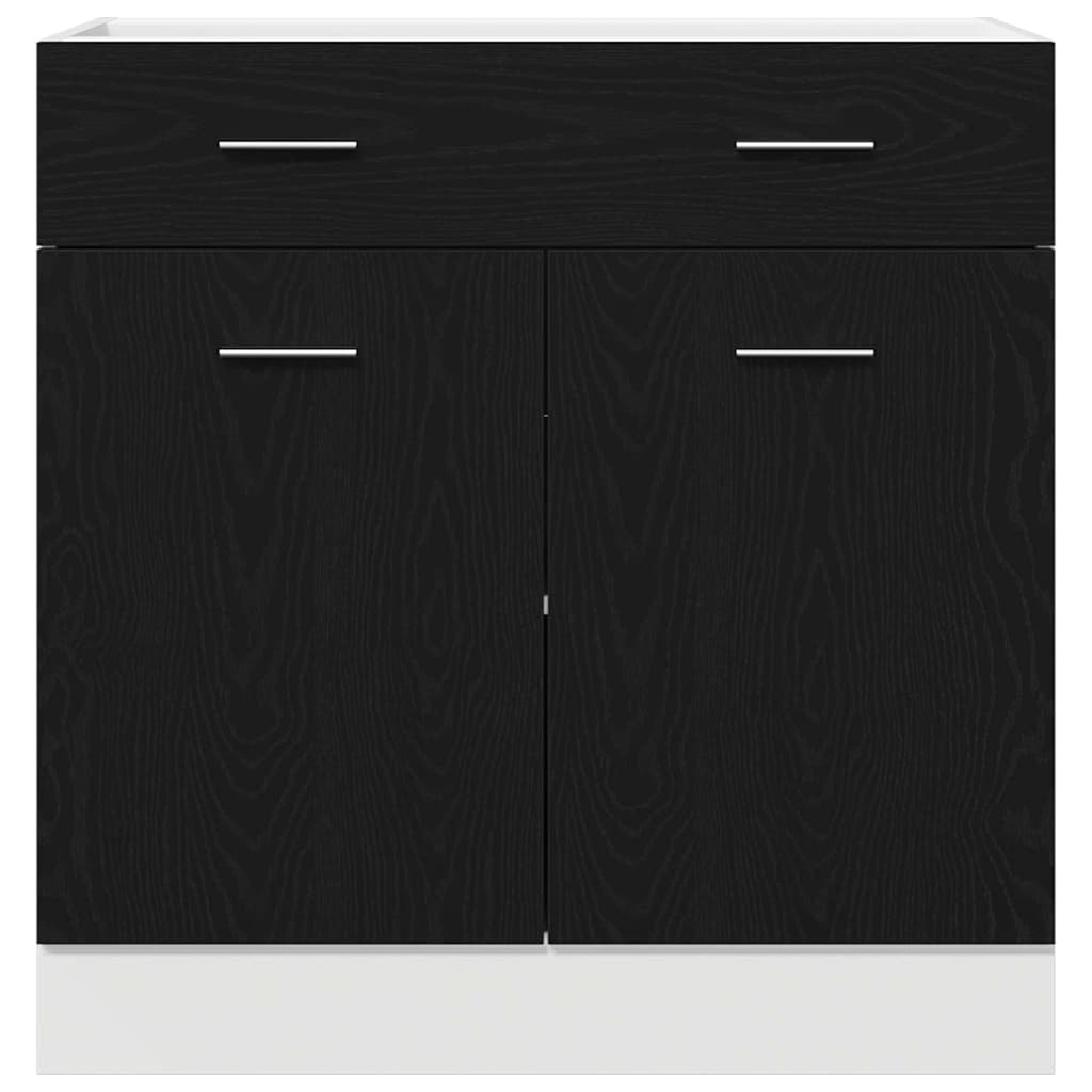 Cabinet with Drawer with Shelf Riga Black oak 80 x 46 x 81,5 cm