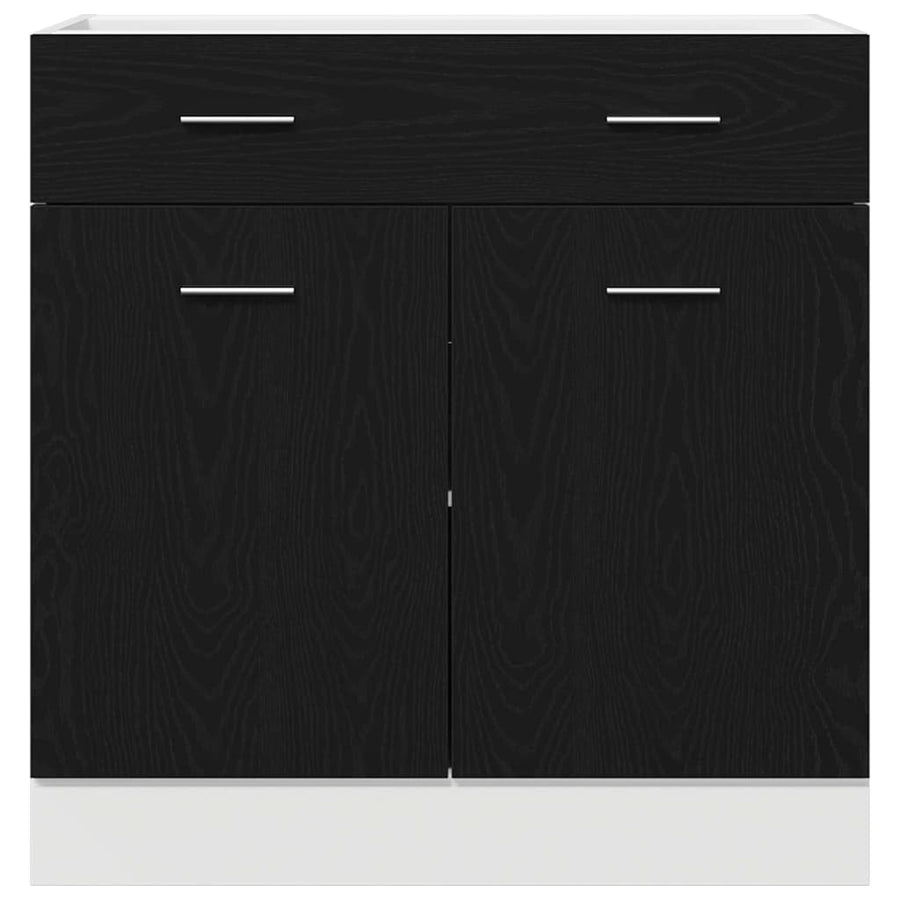 Hanging Cabinet Black Oak 80 x 46 x 81,5 cm Engineered Wood