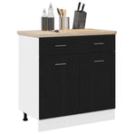 Hanging Cabinet Black Oak 80 x 46 x 81,5 cm Engineered Wood