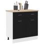 Hanging Cabinet Black Oak 80 x 46 x 81,5 cm Engineered Wood