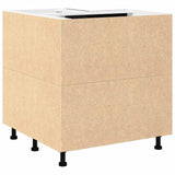 Corner Bottom Cabinet Riga Black oak 75,5 x 75,5 x 81,5 cm - Rear View