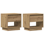 Nightstand 2 pcs Artisan Oak 45 x 34 x 44 cm Engineered Wood